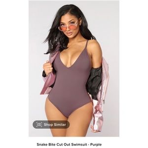 NWT -  Fashion Nova - Snake Bite Cut Out Swimsuit